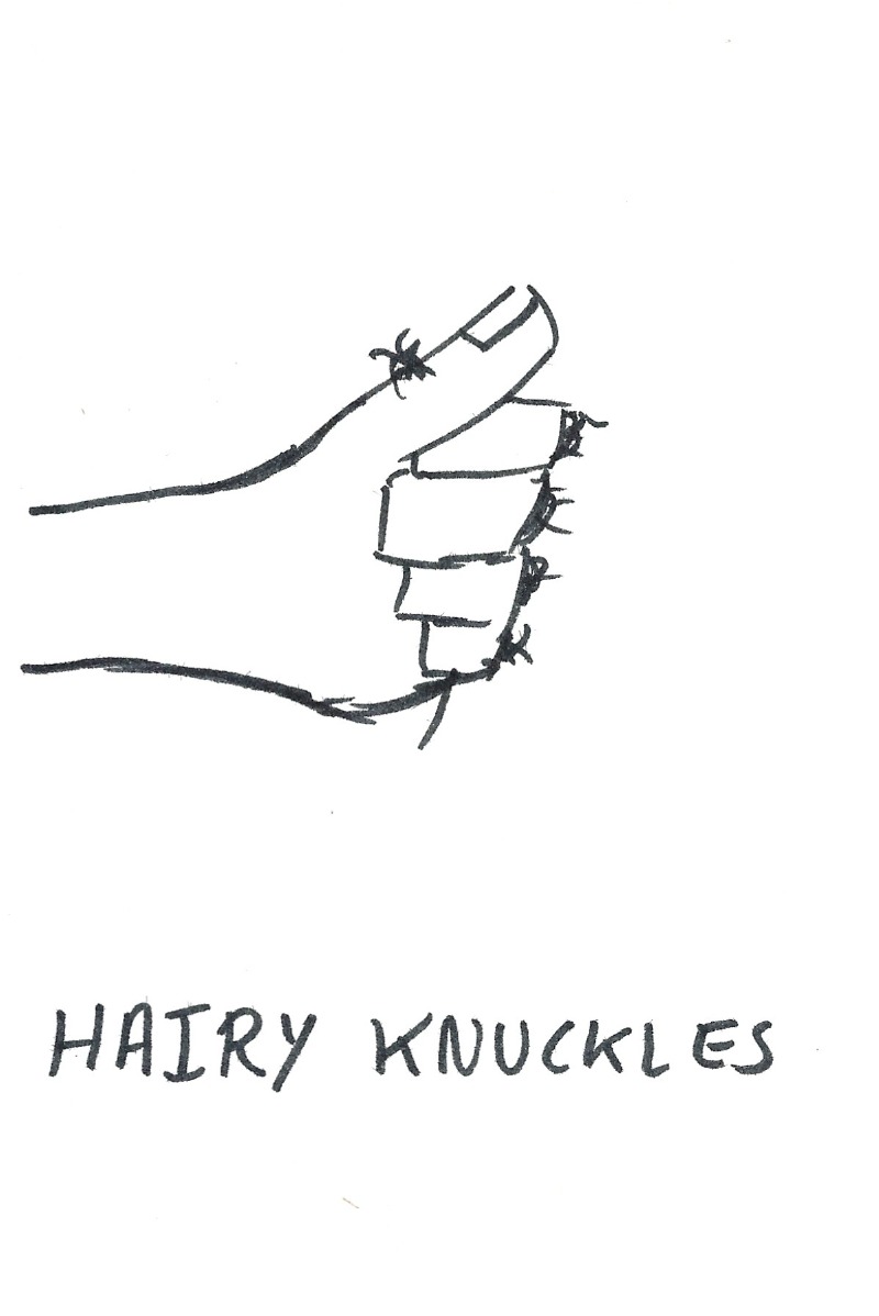 Hairy knuckles - A fist with hair on its knuckles