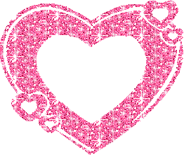 a pink glittery heart